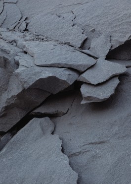 splintered granite rock