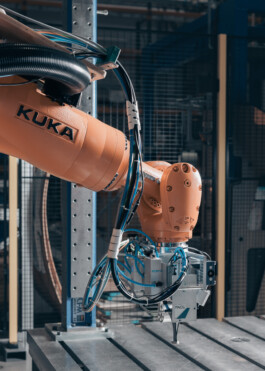 Kuka Industrial Robot with custom pastic welding head